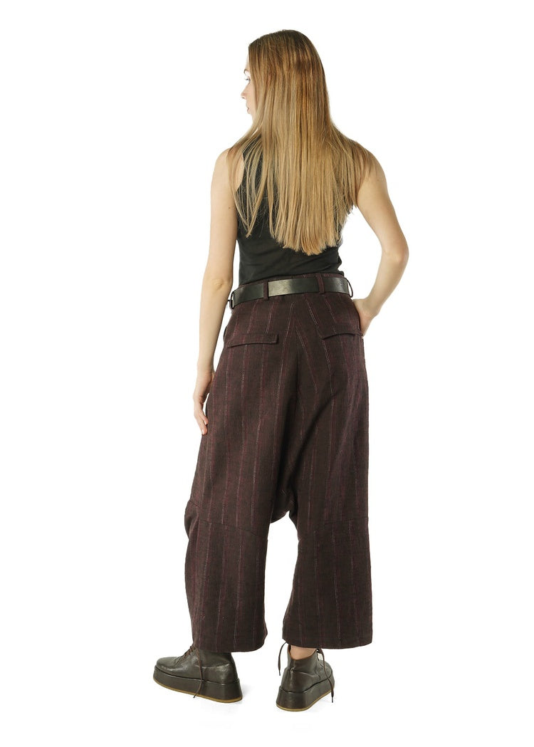 CL CROPPED WIDE-LEG COTTON-WOOL TROUSER