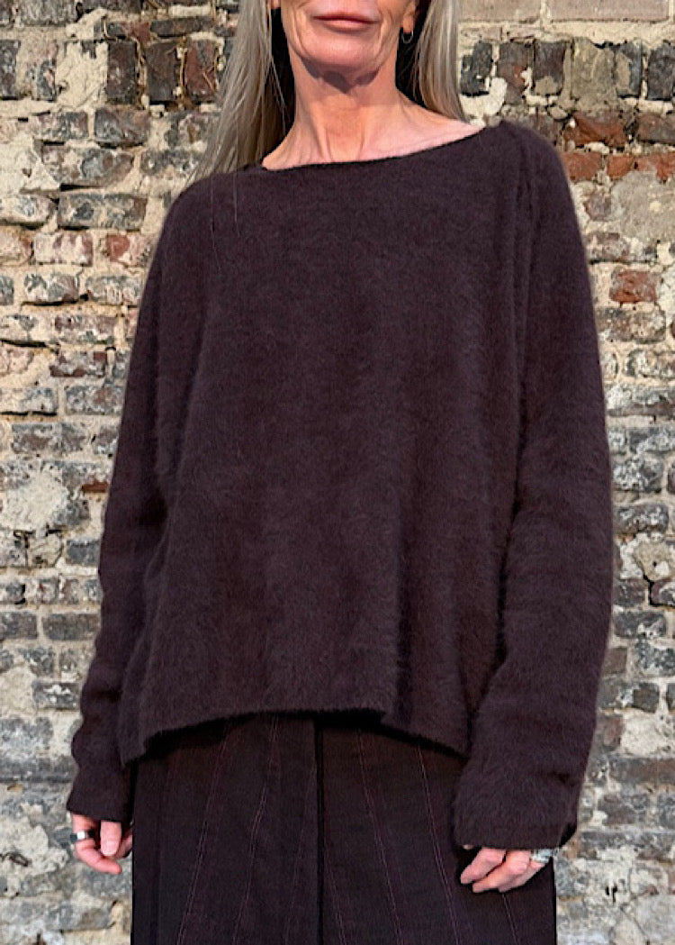 BRUSHED KNIT PULLOVER