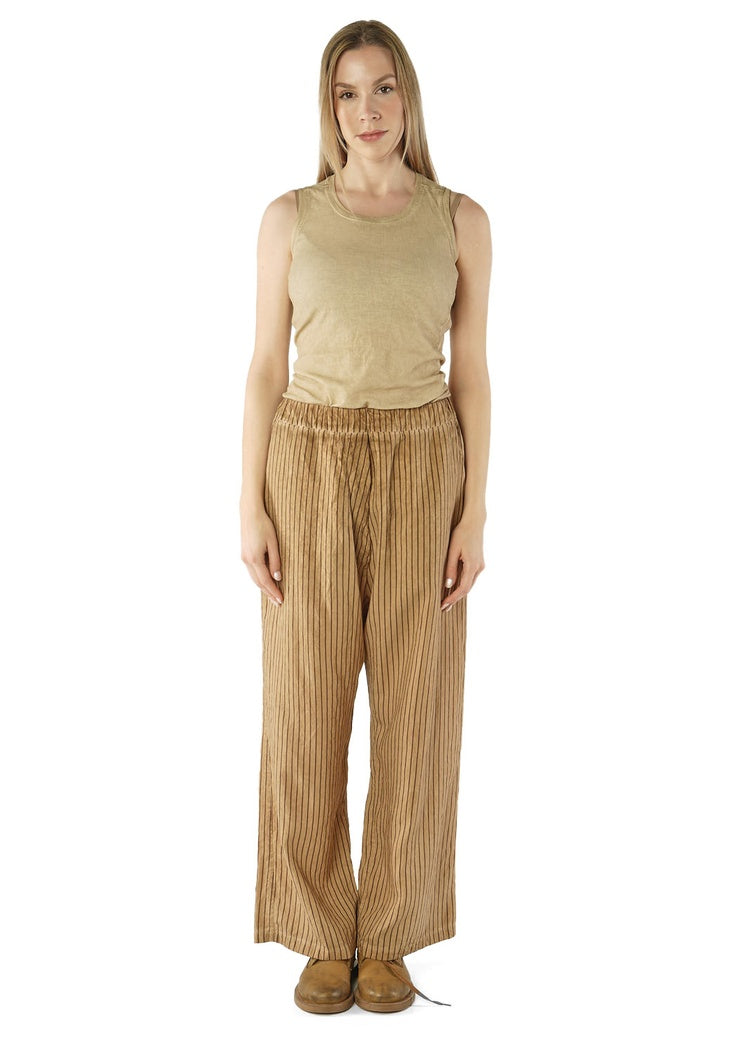 STRIPE VISCOSE-SILK TROUSER