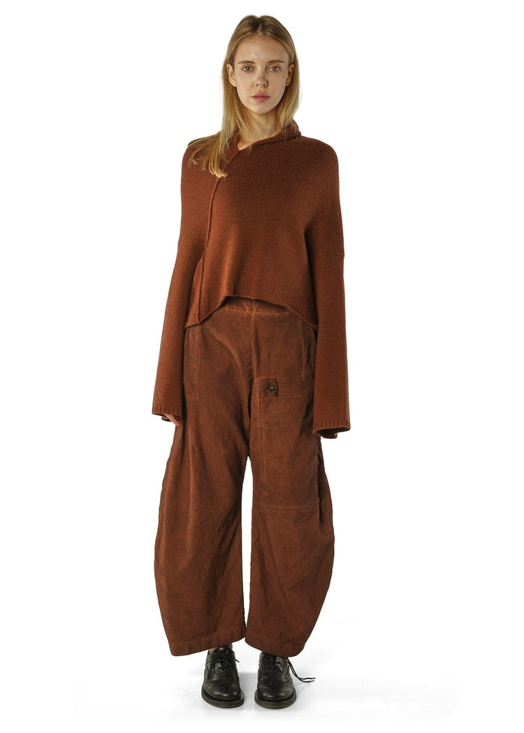 CROPPED MERINO-YAK PULLOVER