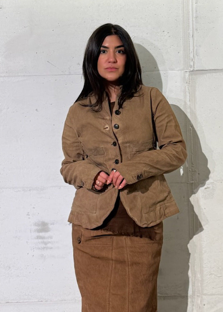 FITTED STRETCH-TWILL JACKET
