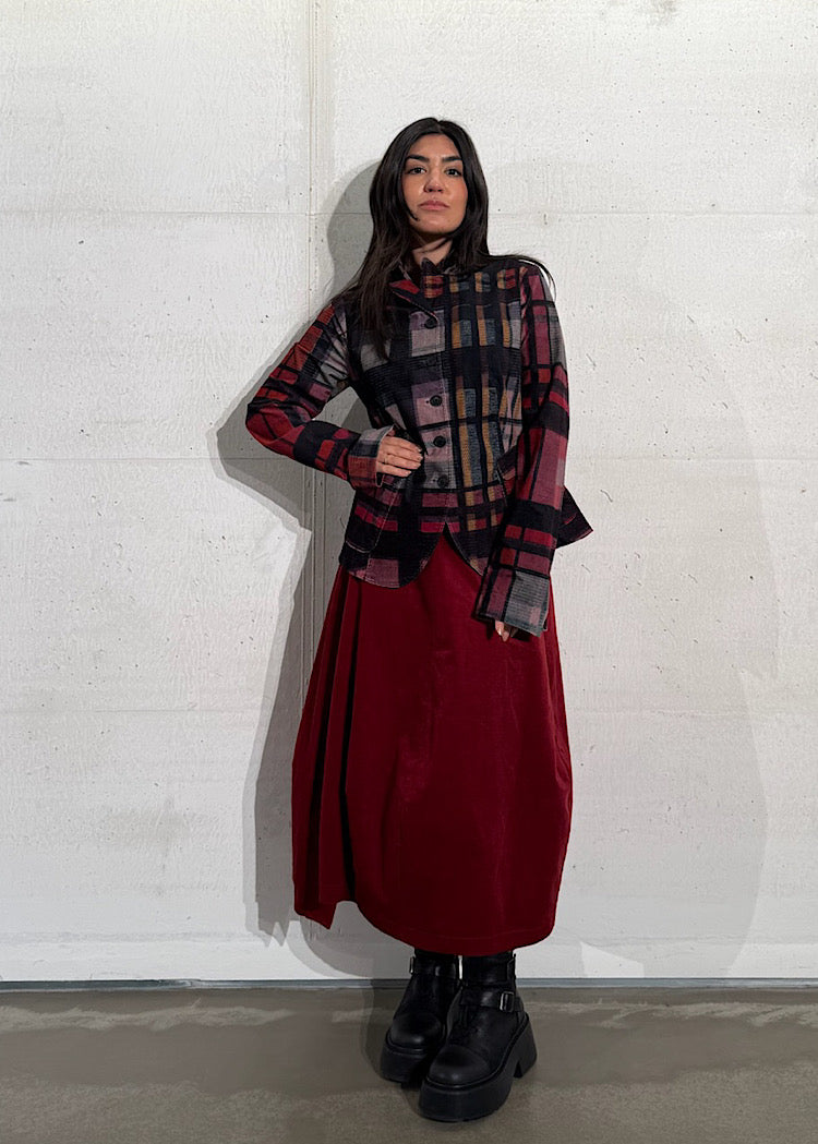 CL HERITAGE CHECK BALLOON SKIRT