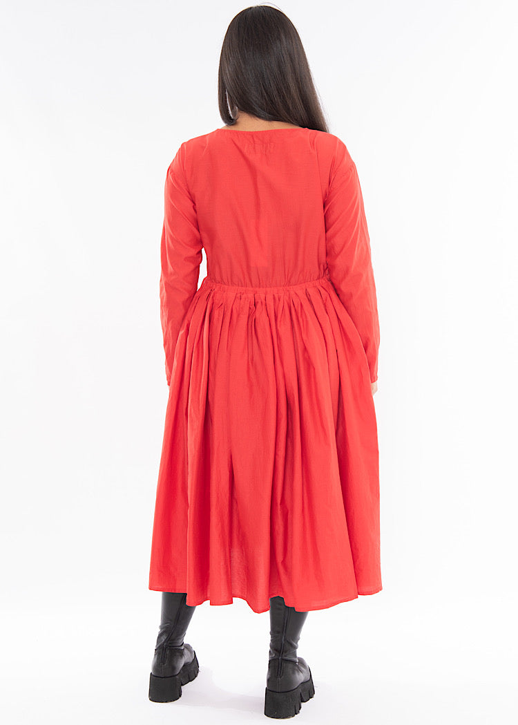 MANUELLE GUIBAL PLEATED DRESS