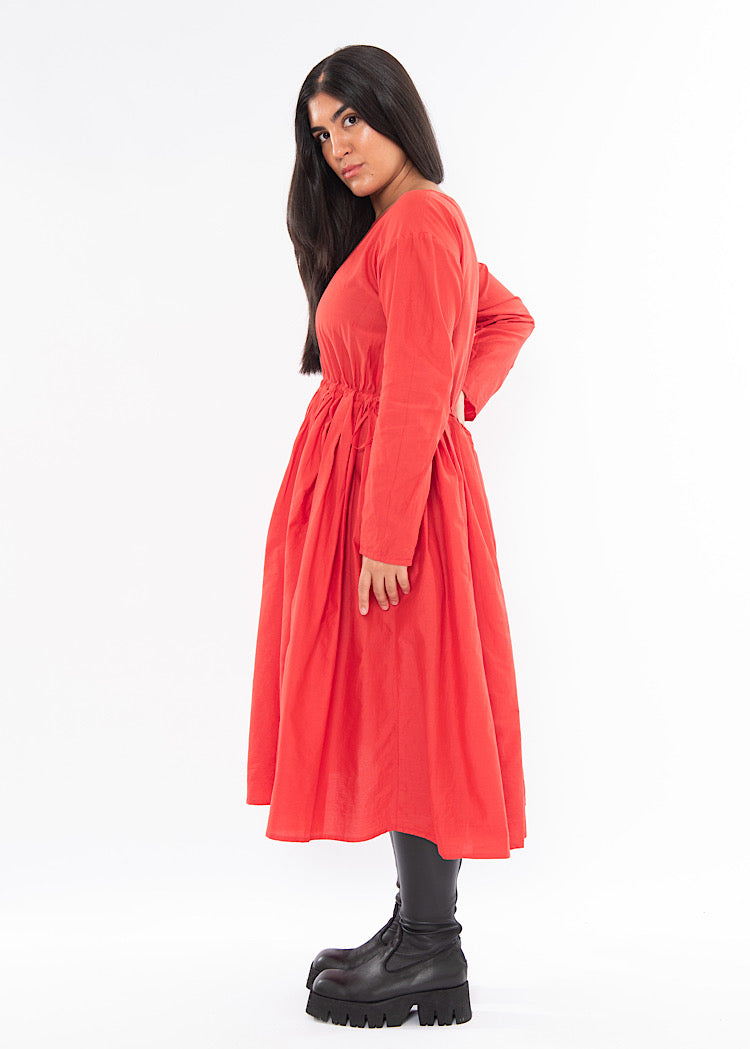 MANUELLE GUIBAL PLEATED DRESS