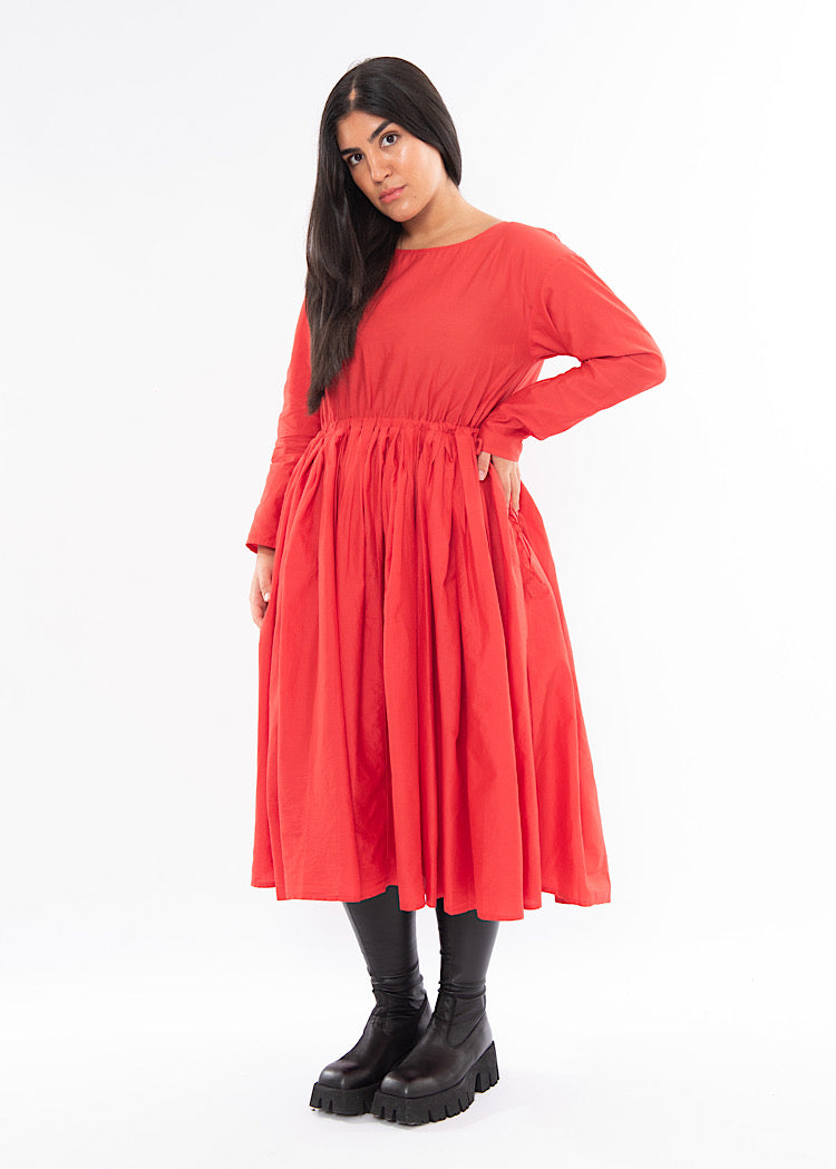 MANUELLE GUIBAL PLEATED DRESS