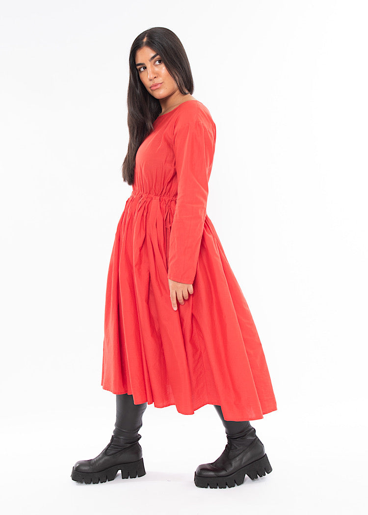 MANUELLE GUIBAL PLEATED DRESS