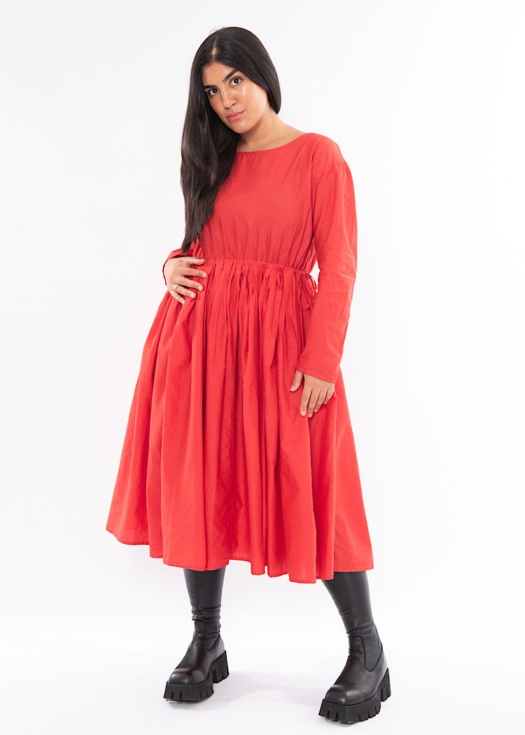 MANUELLE GUIBAL PLEATED DRESS