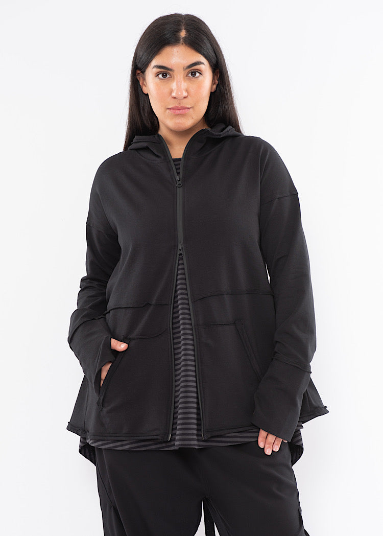 PLUSLAVIE PLEATED HOODIE